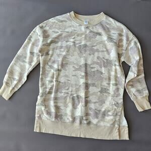 Old Navy Neutral Camo Print Oversized Sweatshirt sz Small